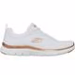 Baskets SKECHERS 12615-WTRG pour femme - Blanc - Lacets - Plat