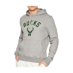 Sweat à capuche New Era avec logo de l'équipe Milwaukee Bucks