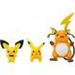 POKÈMON PKW2778 SELECT LOT DE 3 FIGURINES PICHU ET PIKACHU ET RAICHU D