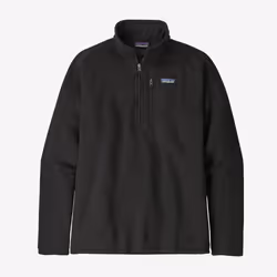 Pull Homme Better Sweater 1/4 Zip Noir Patagonia - Sports dhiver - Randonnée - Respirant