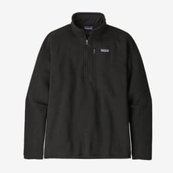 Pull Homme Better Sweater 1/4 Zip Noir Patagonia - Sports dhiver - Randonnée - Respirant