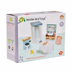 Tender Leaf Toys Dovetail Bathroom Set Salle de bain de poupée