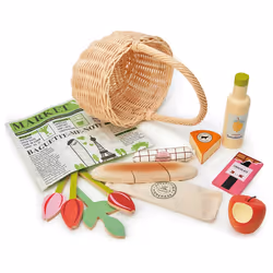 Tender Leaf Toys Wicker Shopping Basket