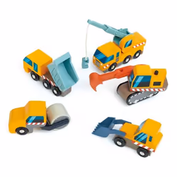 Tender Leaf Toys Construction Site, 3 an(s), Multicolore, Bois