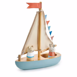 Tender Leaf Toys Sailway Boat, Bateau, 3 an(s), Bois, Multicolore