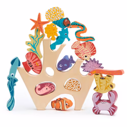 Tender Leaf Toys Stacking Coral Reef, 1,5 an(s), Hévéa, Multicolore