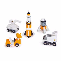 Tender Leaf Toys Space Voyager Set, Ensemble de véhicules, 3 an(s), Bois, Multicolore