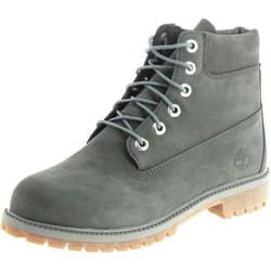 Bottes Timberland Premium 6 Wp Gris pour Enfant - Cuir Lacets Semelle Caoutchouc Résistante à lUsure