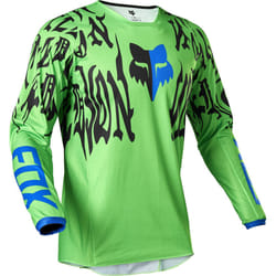 FOX 180 Peril Maillot de motocross, vert-jaune, taille M pour Hommes