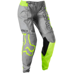 FOX 180 Skew Pantalon de motocross pour dames, gris-jaune, taille L 34 pour Femmes