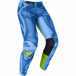 FOX Airline Exo Pantalon de motocross, bleu-jaune, taille 30 pour Hommes