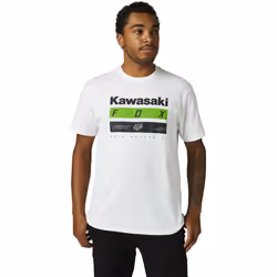 FOX Kawi Stripes SS Premium T-shirt, blanc, taille L pour Hommes