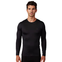 FOX Tecbase LS Baselayer Chemise fonctionnelle, noir, taille M pour Hommes