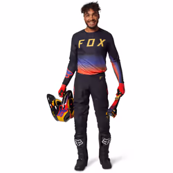 FOX 360 Fgmnt Maillot de motocross, noir, taille 2XL pour Hommes