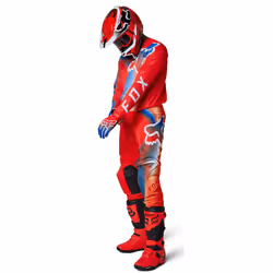 FOX 180 Toxsyk Maillot de motocross, rouge, taille 2XL pour Hommes