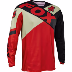 FOX 180 Xpozr Maillot de motocross, noir-rouge, taille M pour Hommes