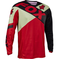 FOX 180 Xpozr Maillot de motocross, noir-rouge, taille M pour Hommes