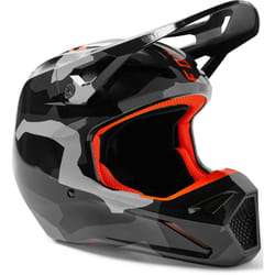 FOX V1 BNKR Casque de motocross pour les jeunes, noir-gris, taille M