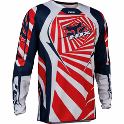 FOX 180 Goat Maillot de motocross, rouge-bleu, taille L pour Hommes