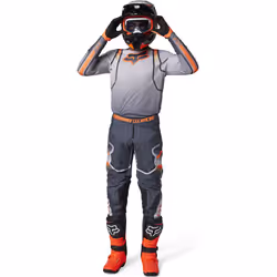 FOX 360 Vizen Maillot de motocross, gris-orange, taille 2XL pour Hommes