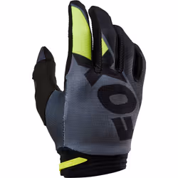 FOX 180 Xpozr Gants de motocross, noir-jaune, taille M pour Hommes