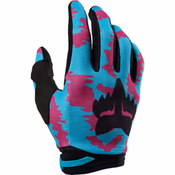 FOX 180 Nuklr Gants de motocross, noir-turquoise, taille 2XL pour Hommes