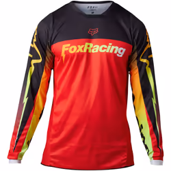 FOX 180 Statk Maillot de motocross, rouge, taille L pour Hommes