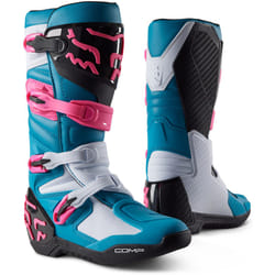 FOX Comp Bottes de motocross, rose-bleu, taille 47 pour Hommes