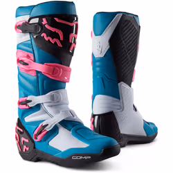 FOX Comp Bottes de motocross, rose-bleu, taille 47 pour Hommes