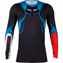 FOX Flexair Withered Maillot de motocross, noir-bleu, taille 2XL pour Hommes