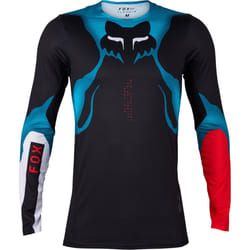 FOX Flexair Withered Maillot de motocross, noir-bleu, taille 2XL pour Hommes