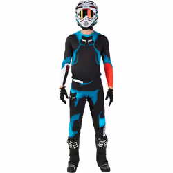 FOX Flexair Withered Maillot de motocross, noir-bleu, taille 2XL pour Hommes