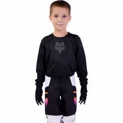FOX 180 Blackout Maillot de motocross pour enfants, noir, taille M pour Des gamins