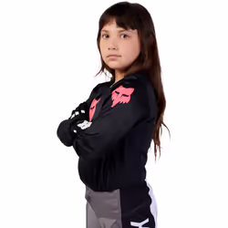 FOX 180 Blackout 2023 Maillot de motocross fille, noir-rose, taille L pour Les filles - Vue supplémentaire 5