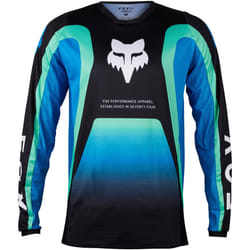 FOX 180 Ballast Maillot de motocross, noir-bleu, taille 2XL pour Hommes