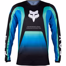 FOX 180 Ballast Maillot de motocross, noir-bleu, taille 2XL pour Hommes