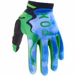 FOX 180 Atlas Gants de motocross, noir-bleu, taille M pour Hommes