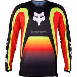 FOX 180 Ballast Maillot de motocross, noir-rouge, taille L pour Hommes