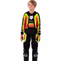 FOX 180 Ballast Pantalon de motocross pour les jeunes, noir-rouge, taille XL