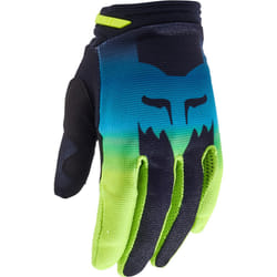 FOX 180 Flora Ladies Gants de motocross, noir-bleu-jaune, taille XL pour Femmes