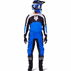 FOX 180 Nitro Pantalon de motocross, noir-blanc-bleu, taille 32 pour Hommes