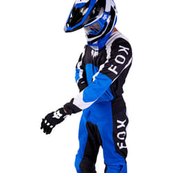 FOX 180 Nitro Maillot de motocross, bleu, taille L pour Hommes