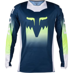 FOX 180 Flora Maillot de motocross, bleu, taille 2XL pour Hommes