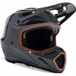 FOX V3 RS Carbon Solid MIPS Casque de motocross, noir-gris, taille S pour Hommes
