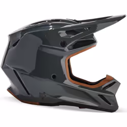 FOX V3 RS Carbon Solid MIPS Casque de motocross, noir-gris, taille S pour Hommes
