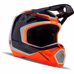 FOX V1 Nitro MIPS Casque de motocross, noir-blanc-orange, taille S pour Hommes