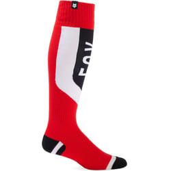 FOX 180 Nitro Chaussettes de motocross, noir-blanc-rouge, taille S pour Hommes