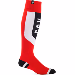 FOX 180 Nitro Chaussettes de motocross, noir-blanc-rouge, taille S pour Hommes