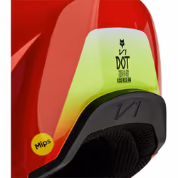 FOX V1 Ballast MIPS Casque de motocross pour les jeunes, rouge-jaune, taille S