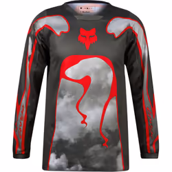 FOX 180 Atlas Maillot de motocross jeune, gris-rouge, taille S